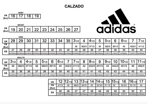 tallas de zapatillas adidas.